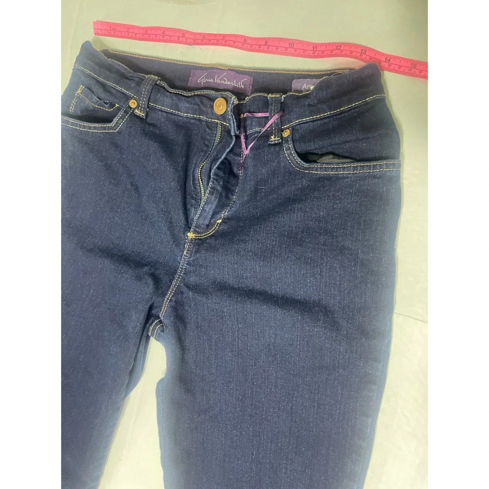 Gloria Vanderbilt Amanda High Rise Straight Leg Jeans Blue Indigo Womens Size 6